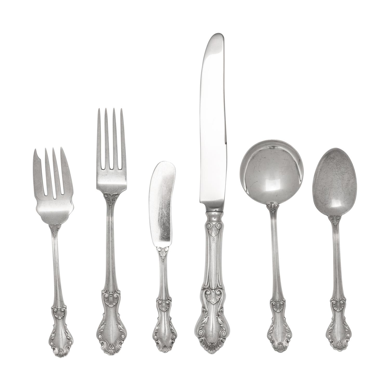 An American Silver Flatware Service