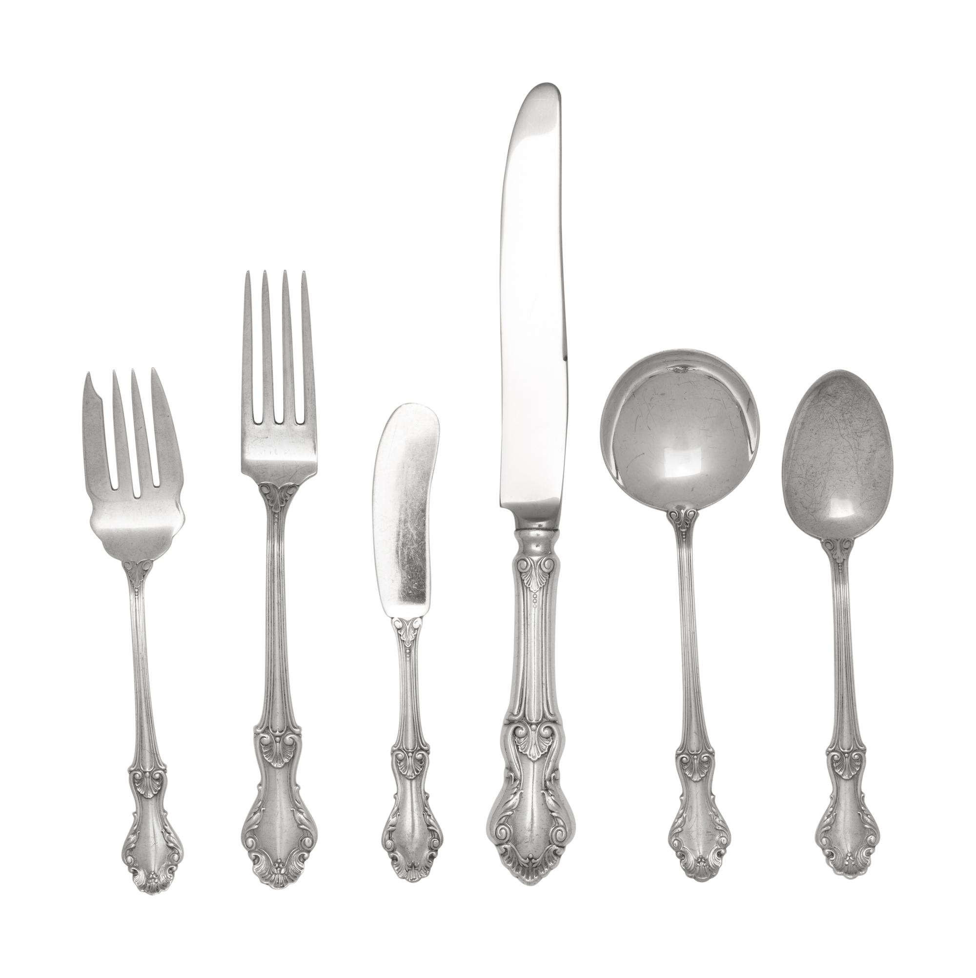 An American Silver Flatware Service
