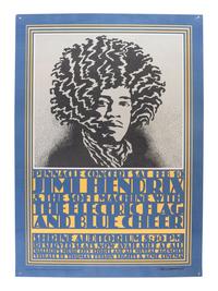 [MUSIC] -- [POSTERS]. VAN HAMERSVELD, John, artist. A group of 2 posters promoting Jimi Hendrix and Jefferson Airplane in 1968. [With:] Ephemera from legendary poster dealer Ben Freidman.