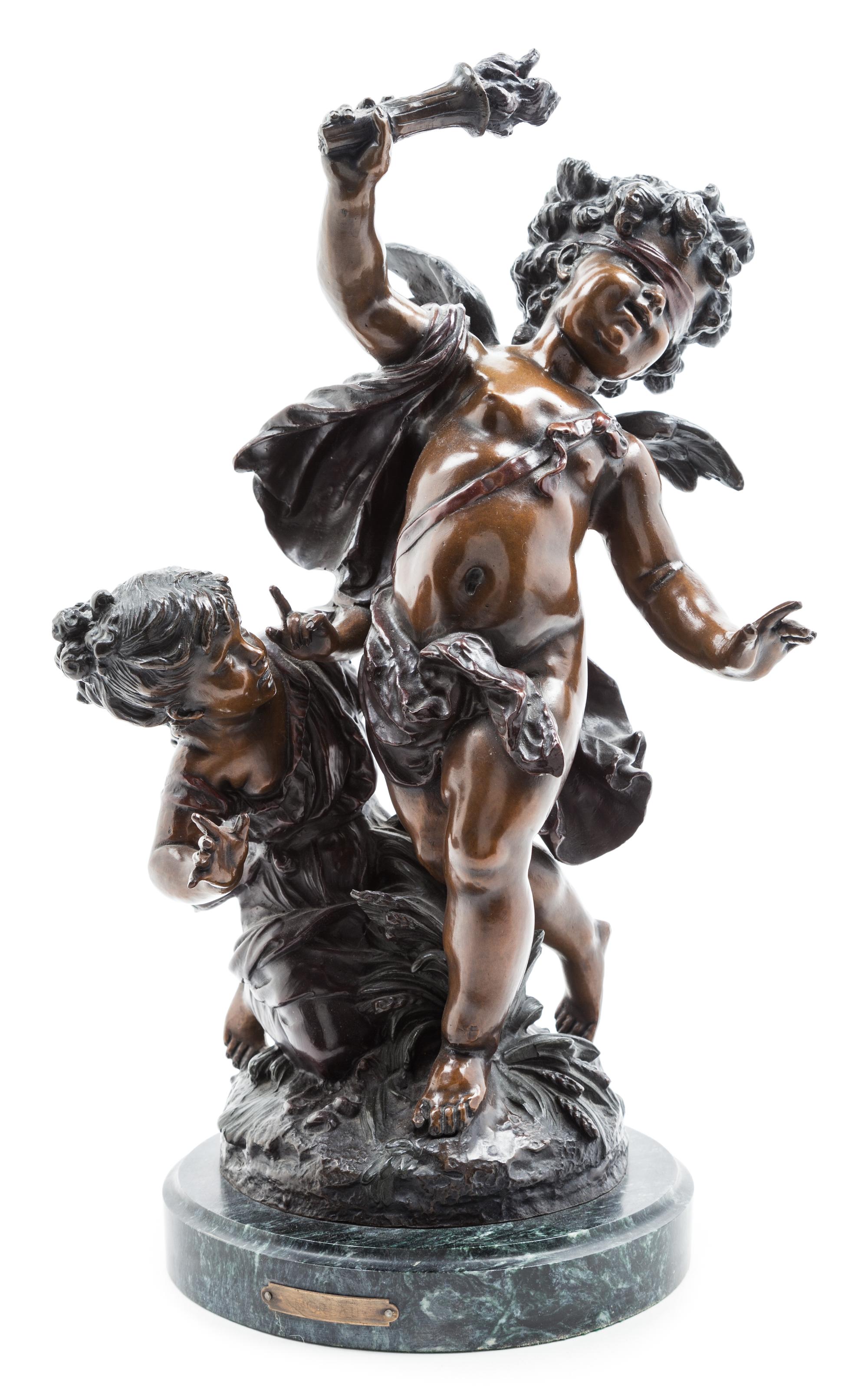 A Continental Bronze Figural Group Height 16 1/4 inches. — AFTER AUGUSTE MOREAU
