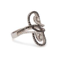 DIAMOND AND BLACK DIAMOND RING