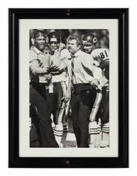 A Group of FIve Photographs of Mike Ditka Coaching Formerly Displayed at Mike Ditka’s Restaurant