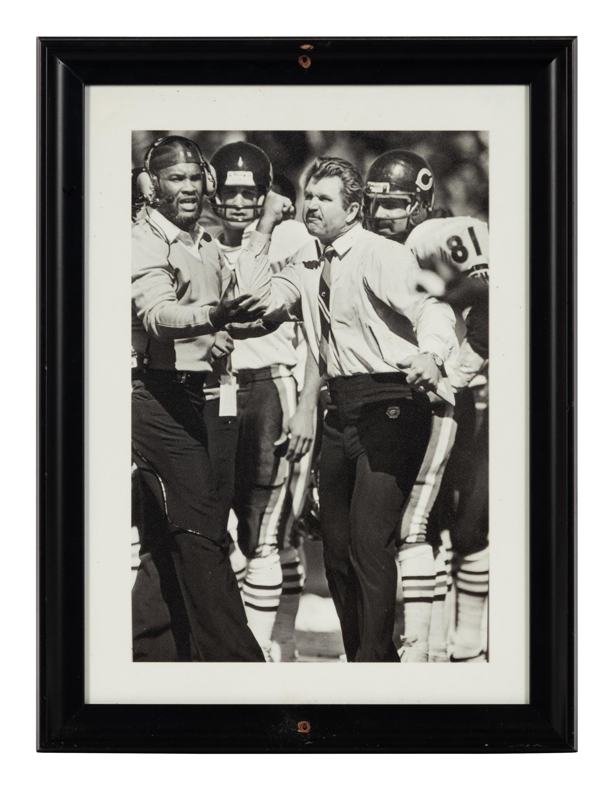 A Group of FIve Photographs of Mike Ditka Coaching Formerly Displayed at Mike Ditka’s Restaurant