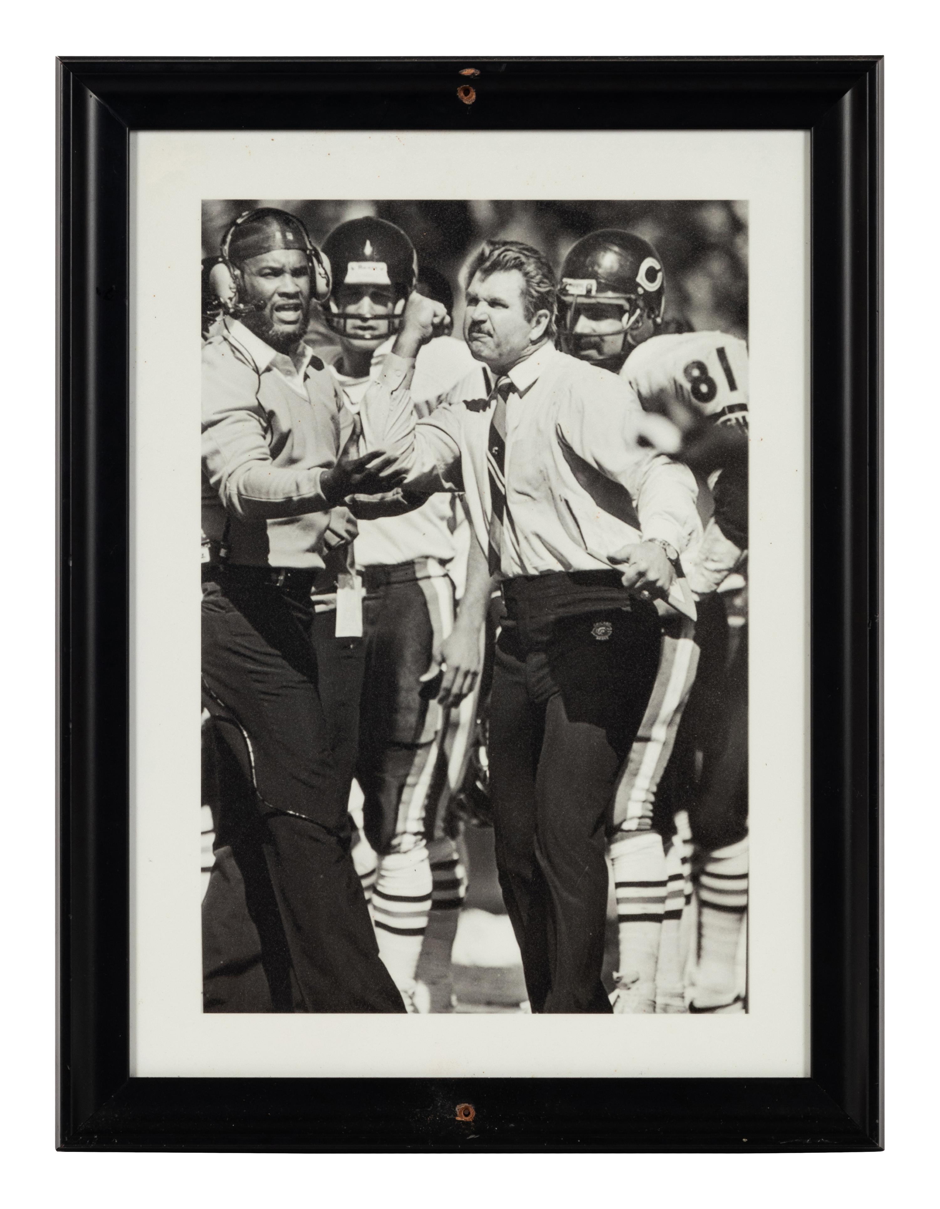 A Group of FIve Photographs of Mike Ditka Coaching Formerly Displayed at Mike Ditka’s Restaurant