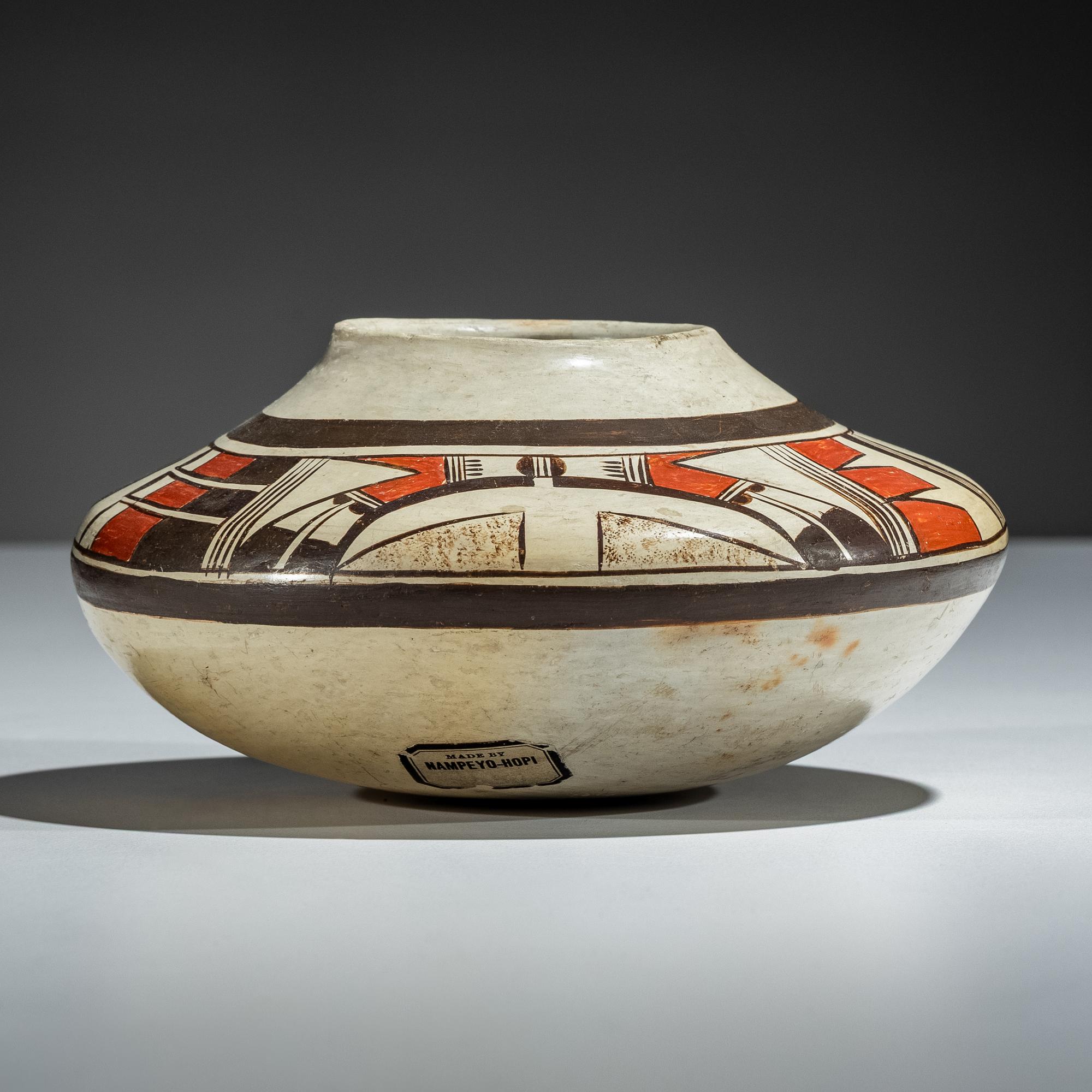 Hopi Pottery Jar, with Fred Harvey Sticker