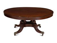 A Regency Brass Inlaid and Crossbanded Mahogany Low Table