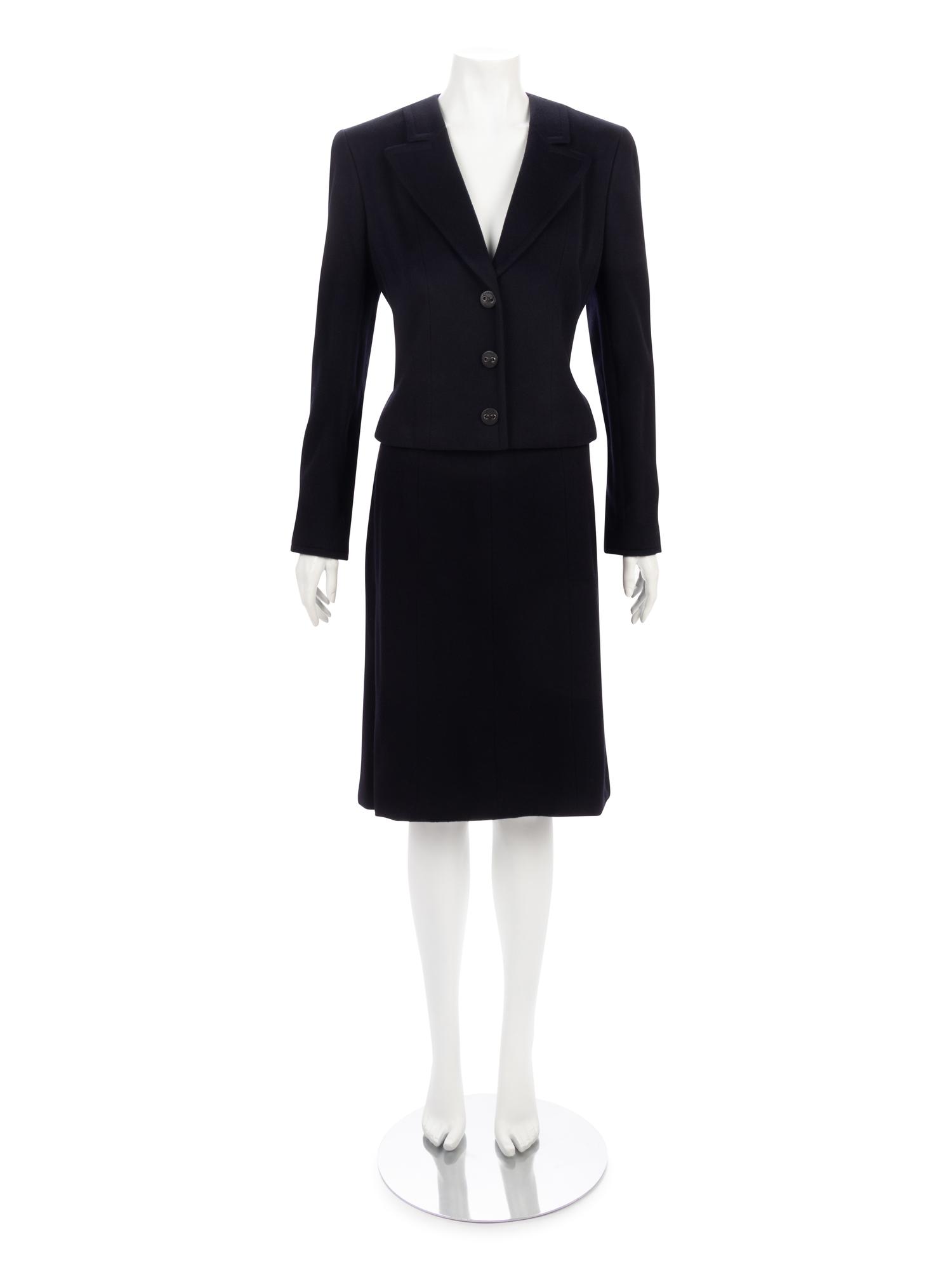 Chanel Cashmere Two-Piece Skirt Suit, Fall 2002