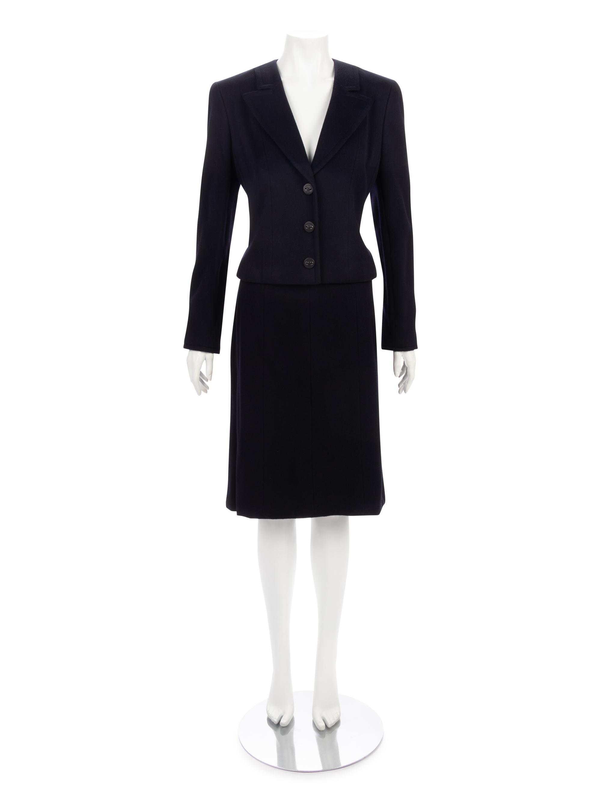 Chanel Cashmere Two-Piece Skirt Suit, Fall 2002