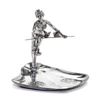 A German Pewter Figural Visiting Card Tray Height 6 3/4 inches. — Wurttembergische Metallwarenfabrik (WMF), Geislingen