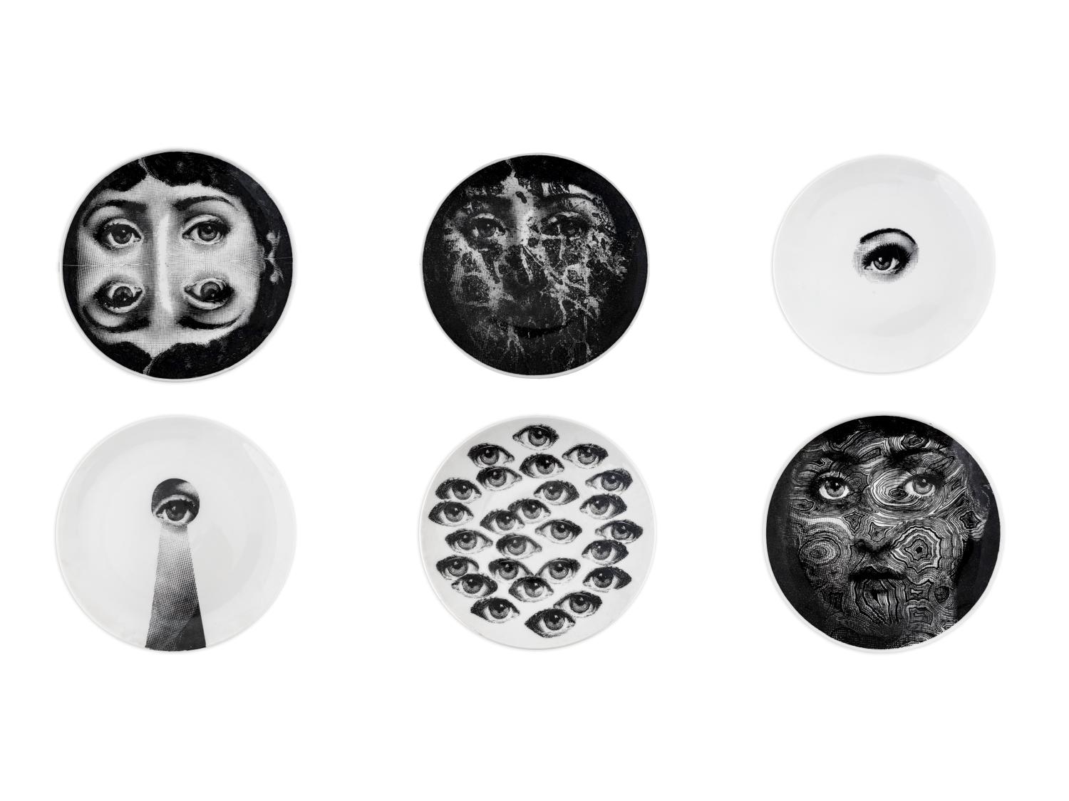 A Set of Six Fornasetti Plates — MILAN, ITALY, 20TH CENTURY