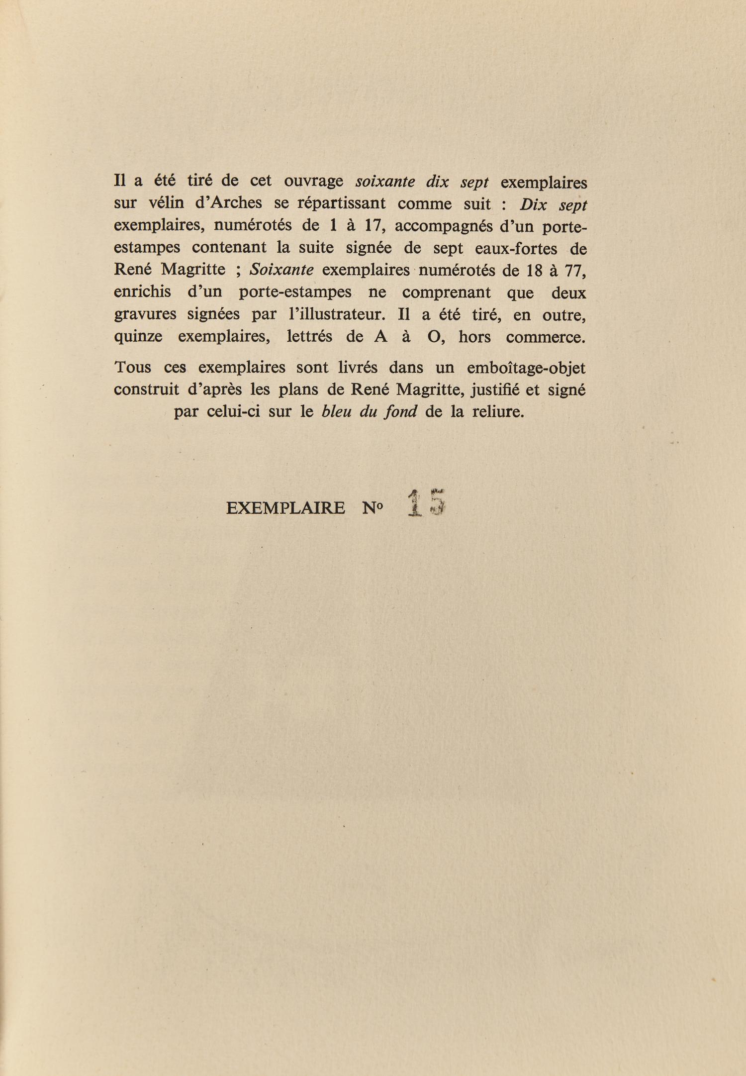 [Art] [Magritte, Rene] Jouffroy, Alain. Aube a L'Antipode...