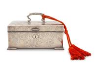 A Japanese Silver Jewelry Casket