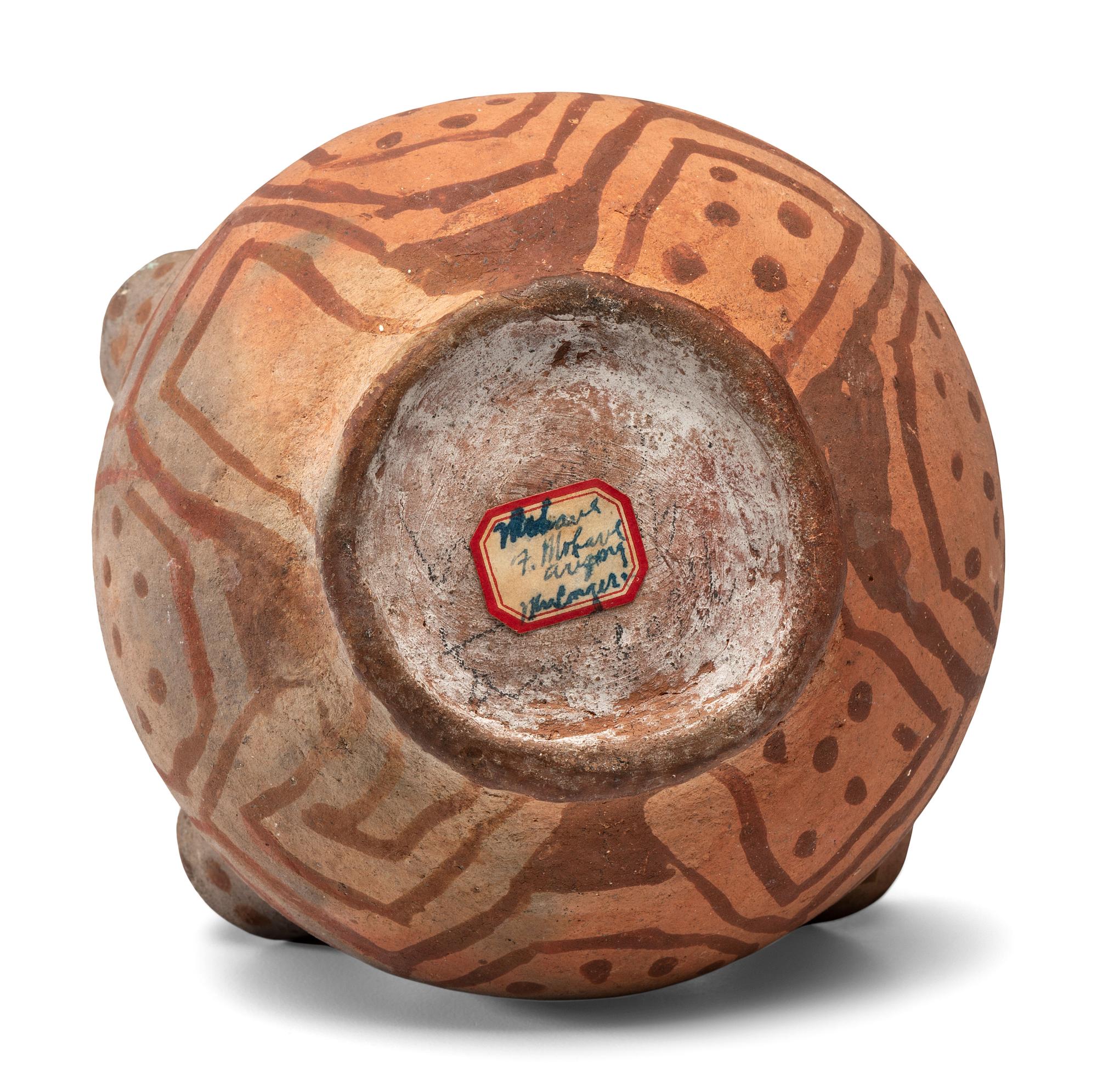 Mojave Figural Pottery Jar, with Four Spouts
