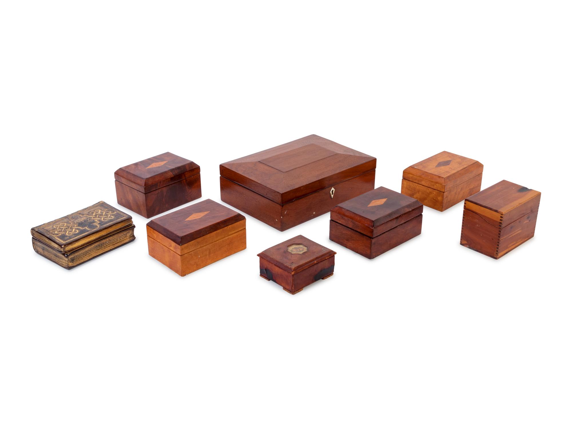 A Group of Ten English Boxes