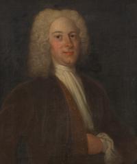 Portrait of a Gentleman , half-length, in a brown jacket and white cravat