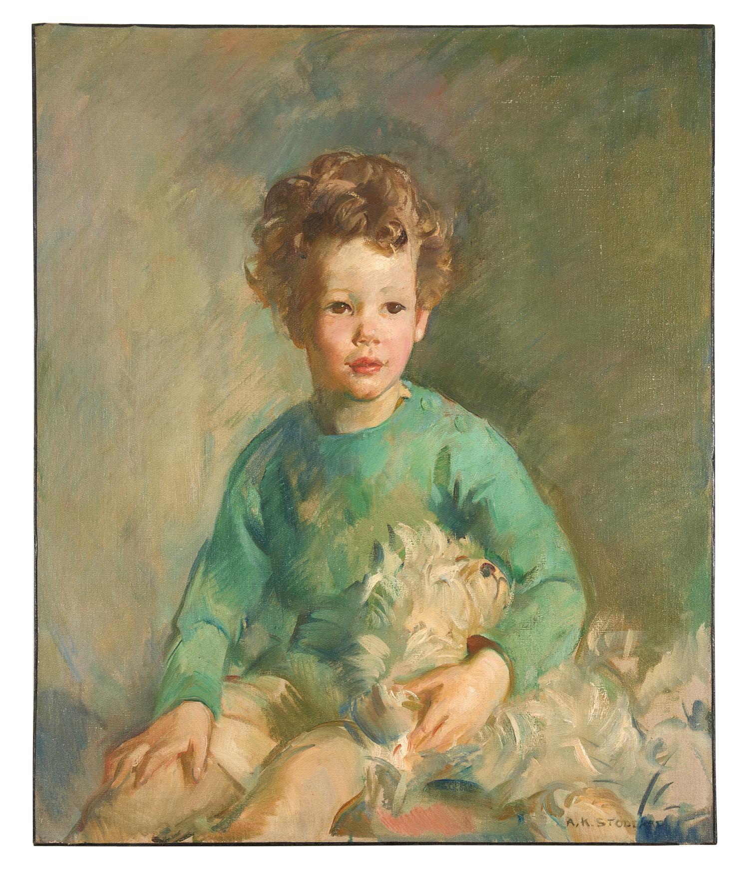 Two Works: Young Boy and His Puppy; together with Kathy (2)