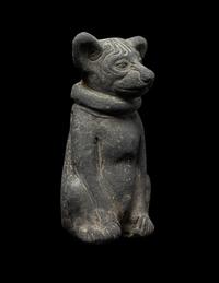 A Maya Ocharina (Whistle) in the Form of a Seated Dog