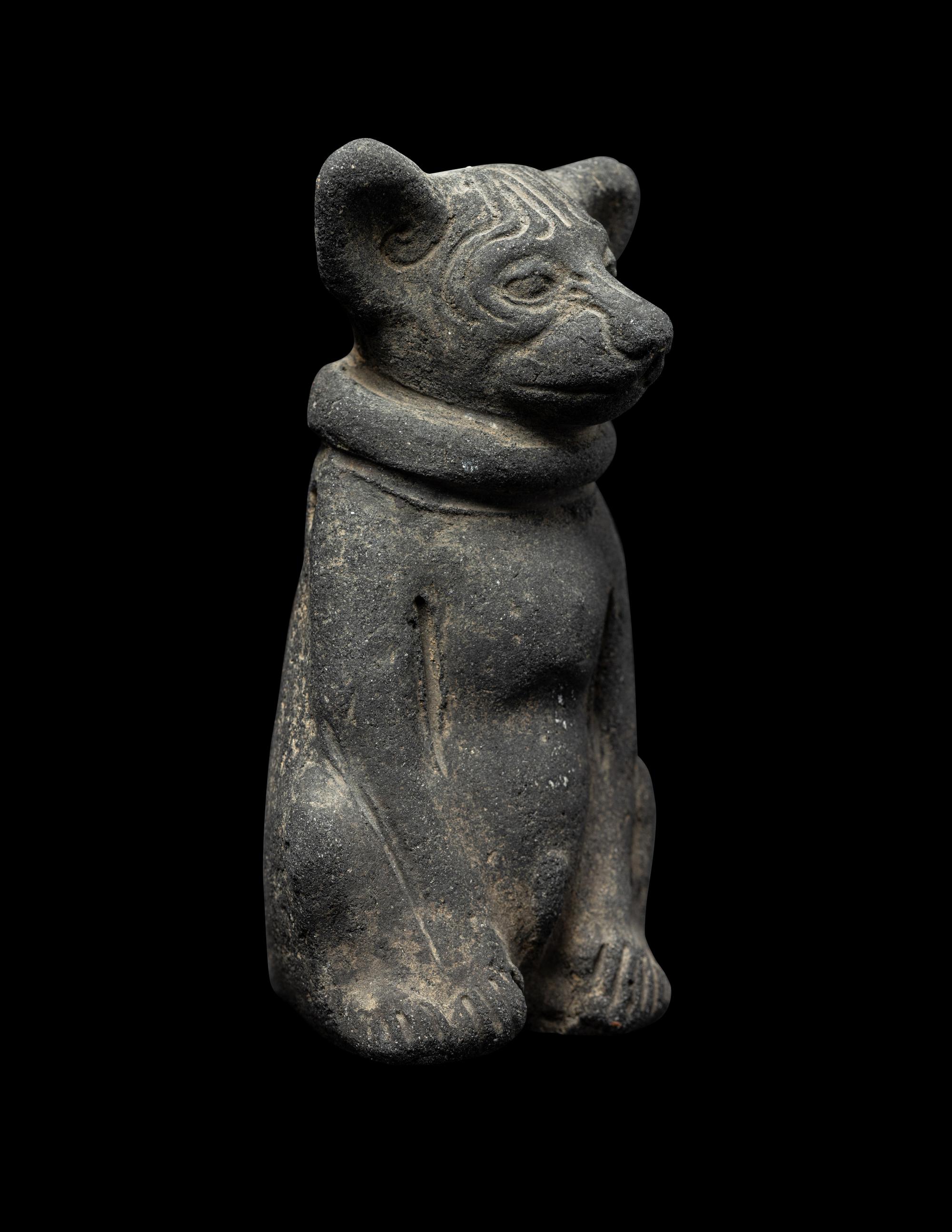 A Maya Ocharina (Whistle) in the Form of a Seated Dog