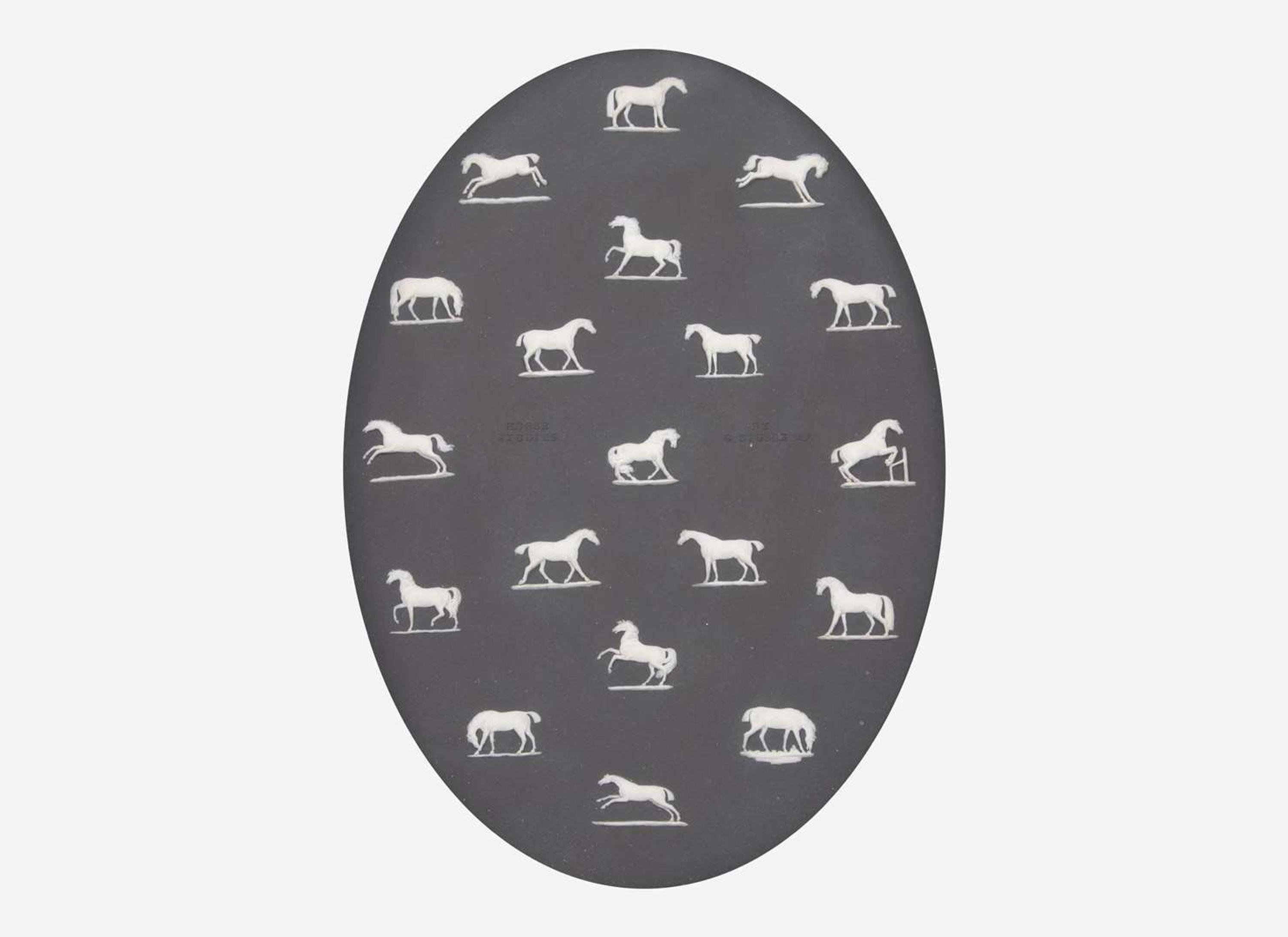 A Large Wedgwood "Horse Studies" Plaque, UK, late 19th century