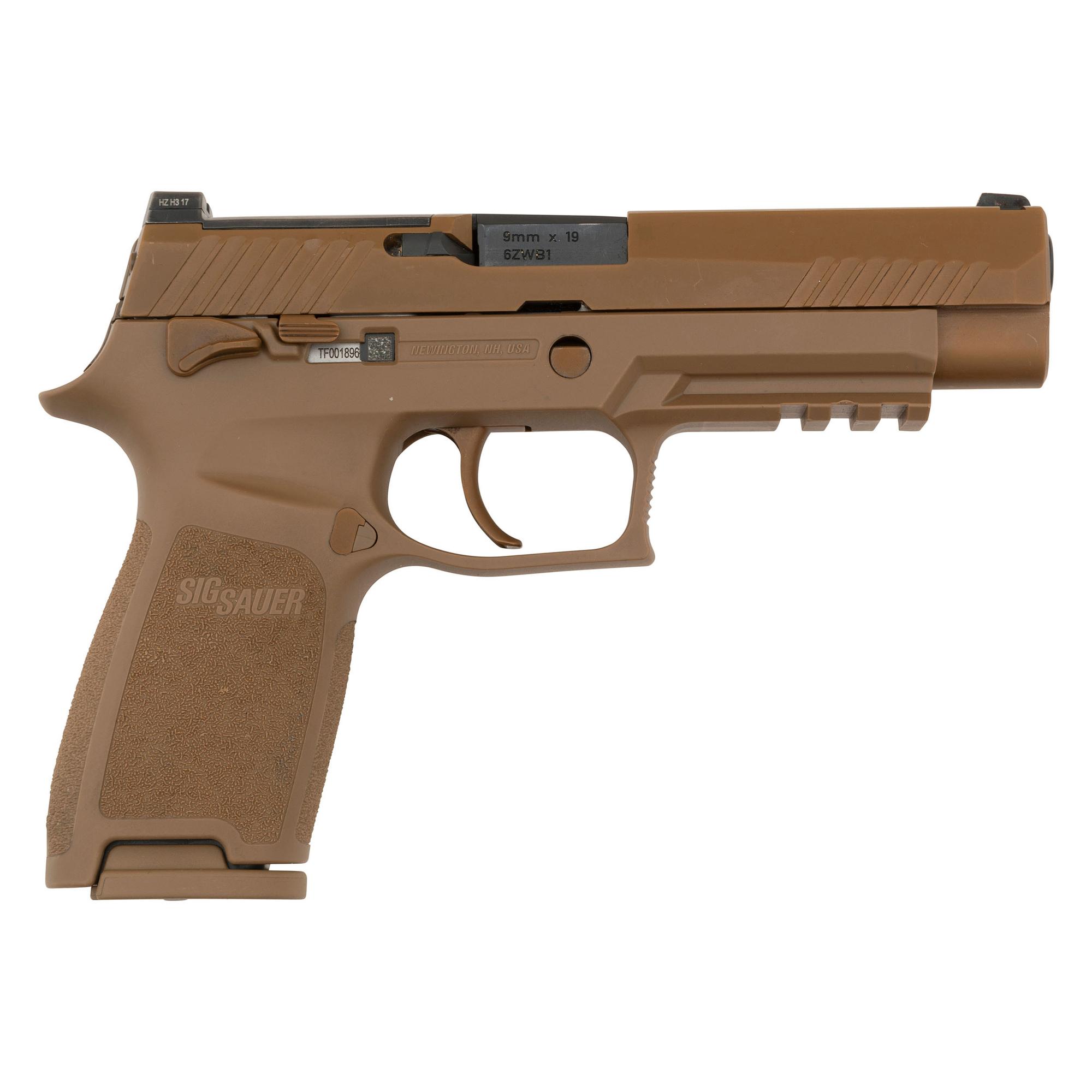 *Scarce Sig Sauer M17 Surplus with Brown Finished Small Parts in Box with Two Magazines