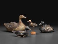 Four Wooden Duck Decoys
