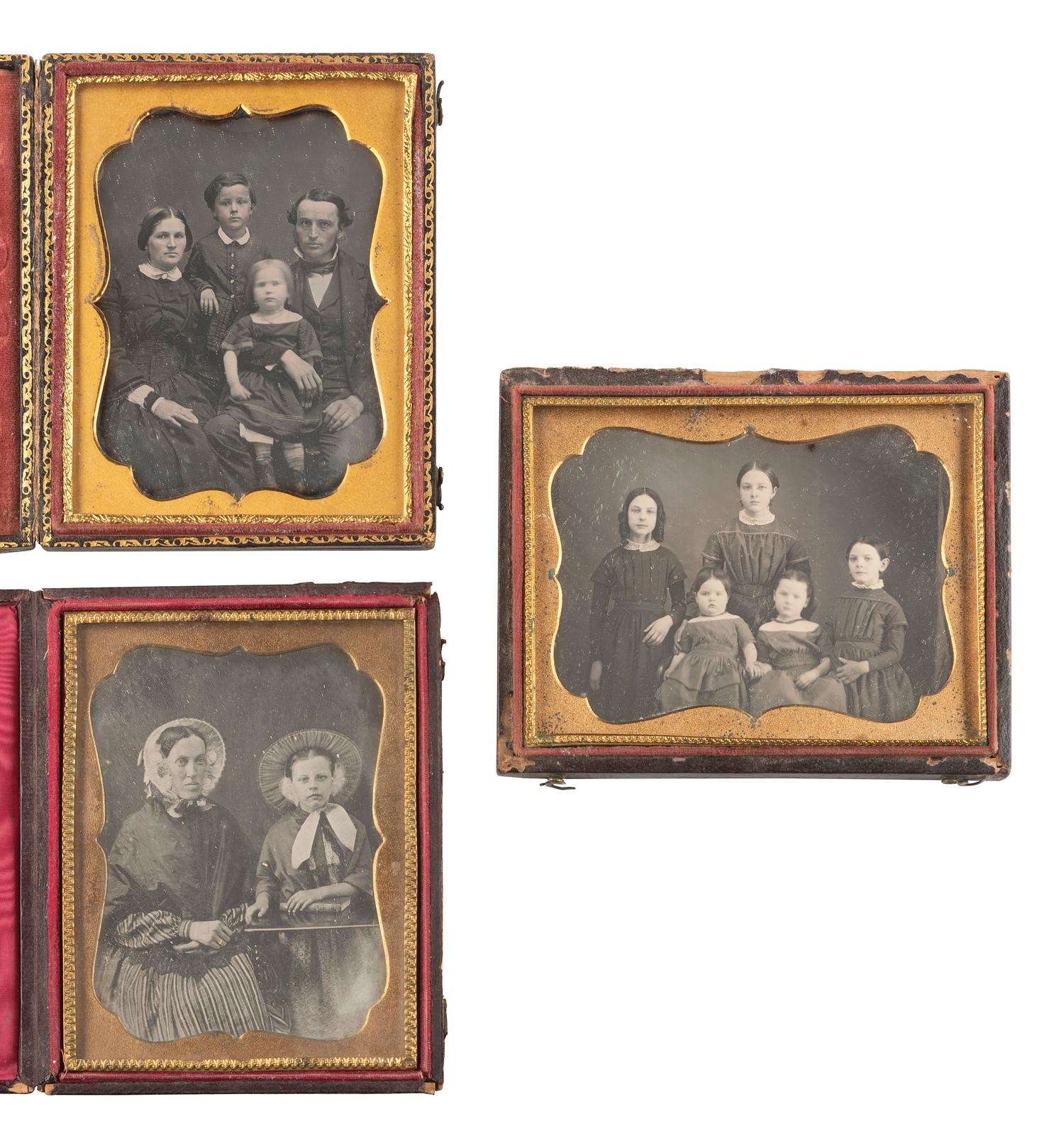 [EARLY PHOTOGRAPHY]. 25 daguerreotypes featuring family portraits.