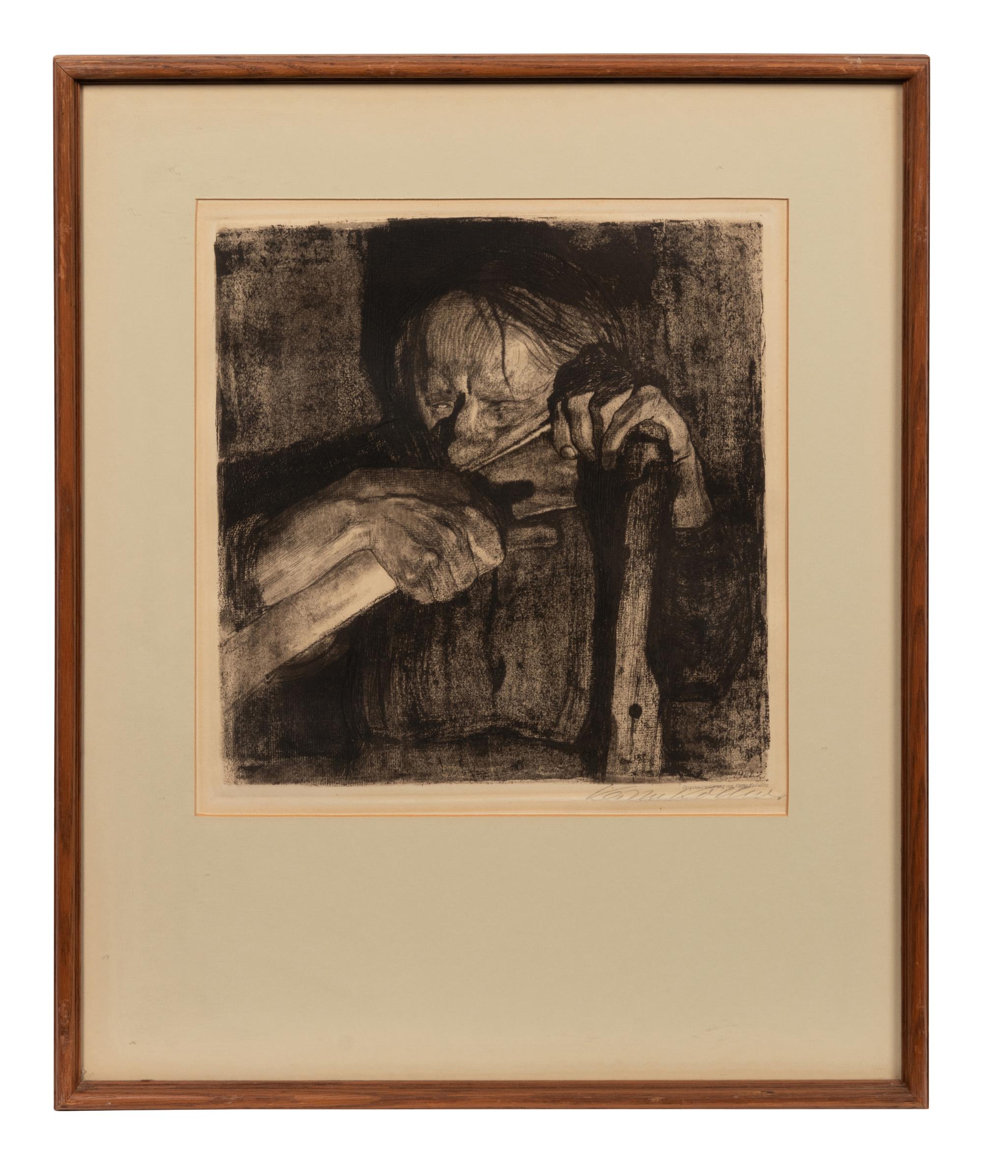 Beim Dengeln (Sharpening the Scythe) (plate 3 from Bauernkrieg (Peasants' War) )