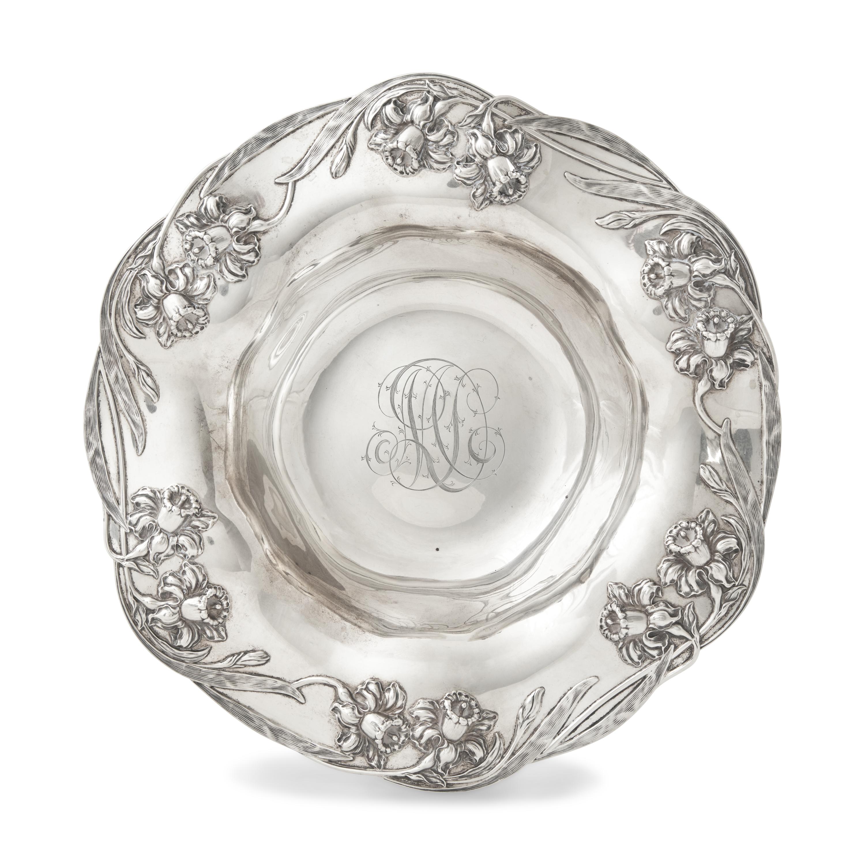 An American Silver Floral Cast Bowl