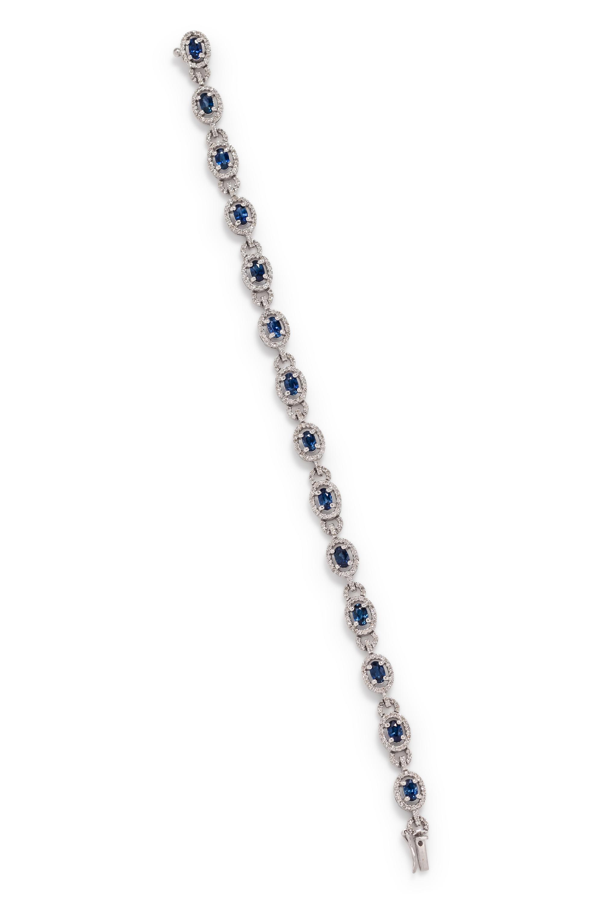SAPPHIRE AND DIAMOND BRACELET