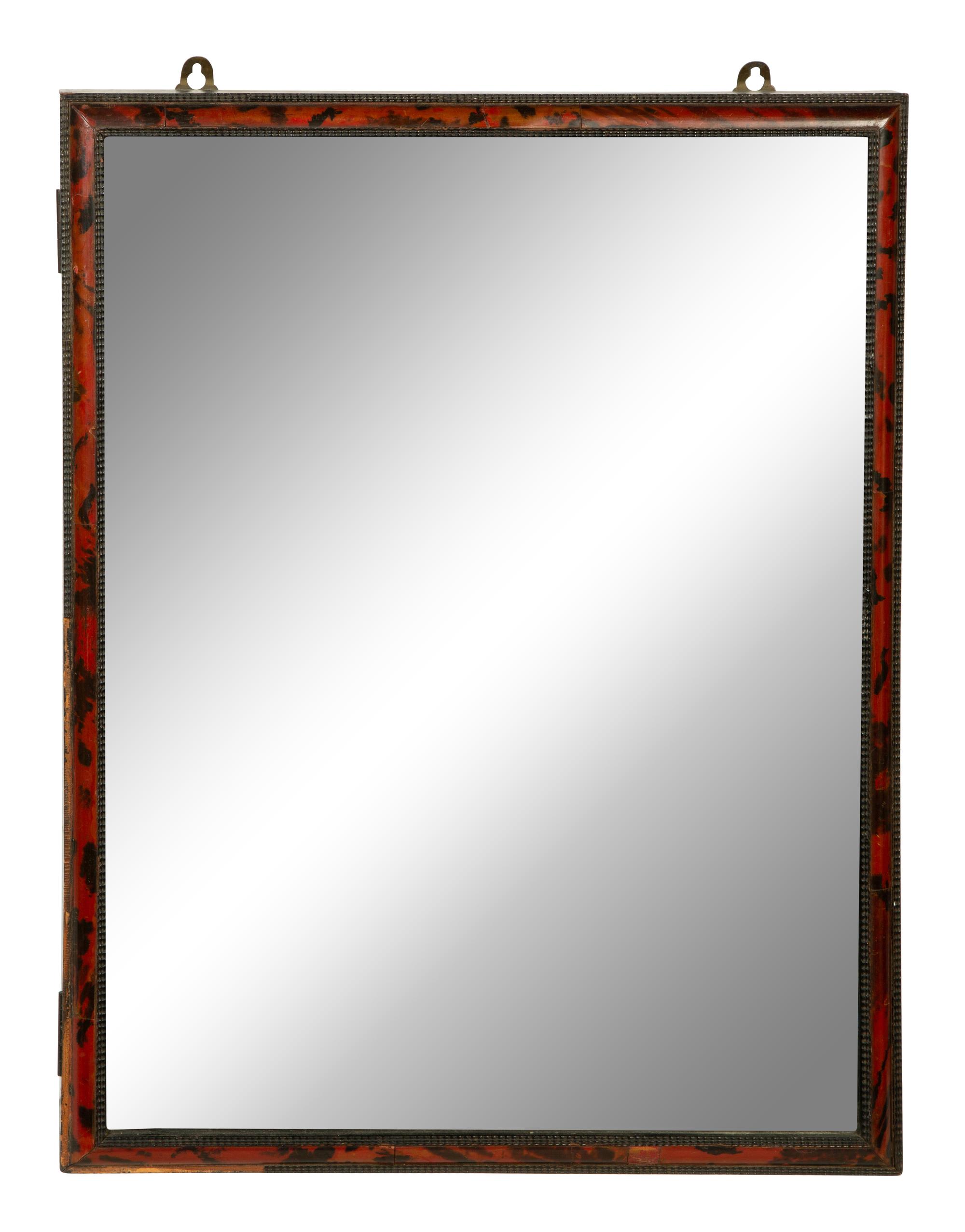 A Flemish Tortoise Shell-Framed Hanging Vitrine