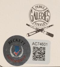 A Mickey Mantle Signed Autograph Perez-Steele Great Moments Card (Beckett Authentication Services Letter),