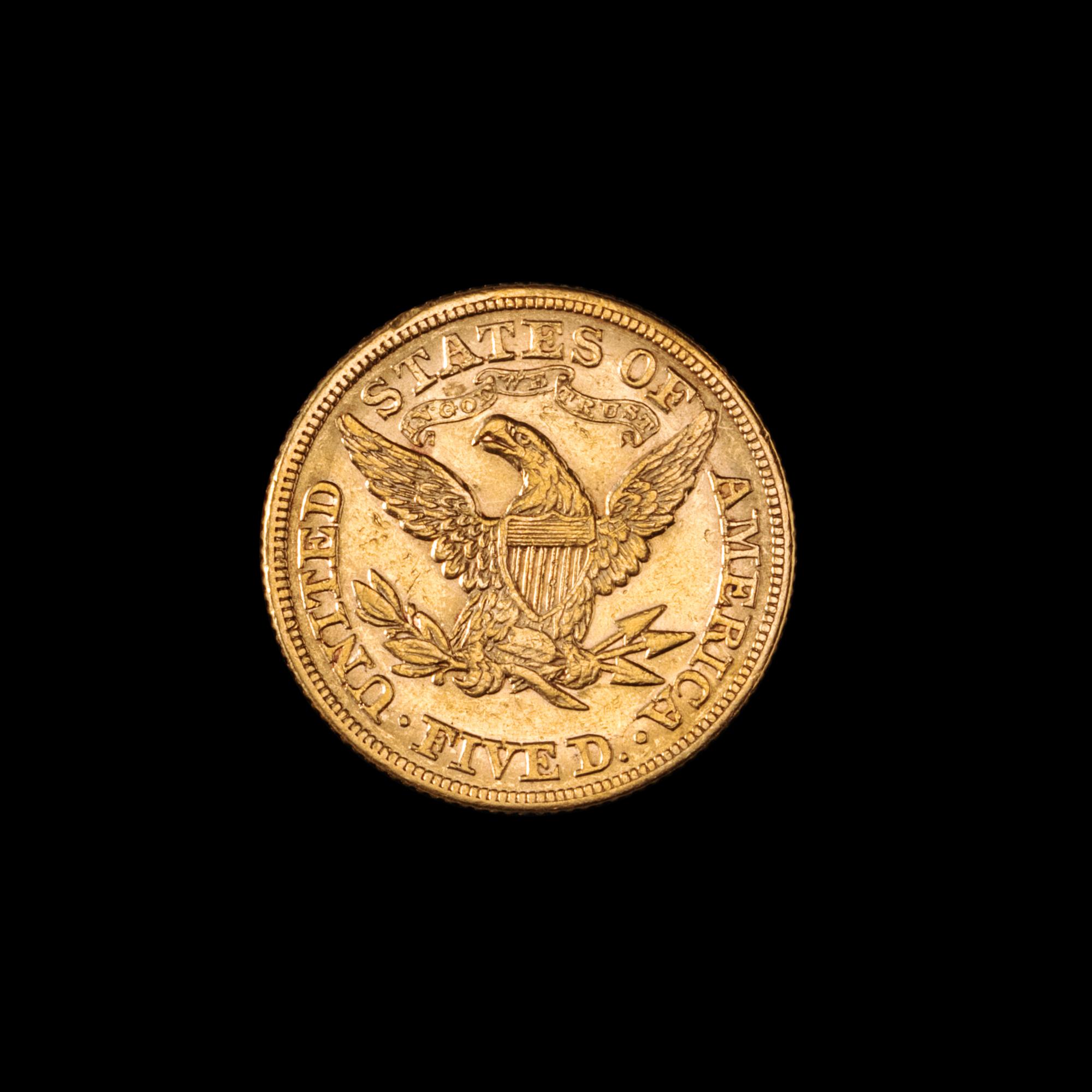 A United States 1880 Liberty Head $5 Gold Coin