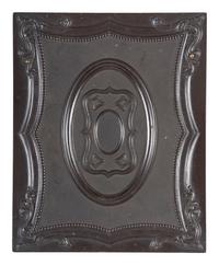 [EARLY PHOTOGRAPHY]. Double half plate Union case with geometric design.