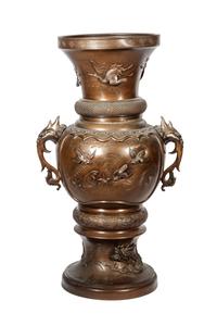 A Japanese Bronze Floor Vase