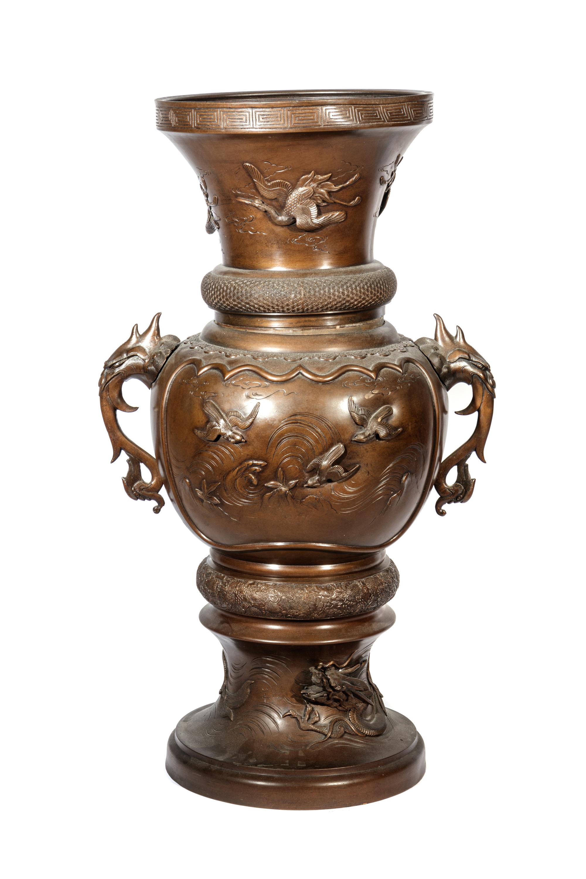 A Japanese Bronze Floor Vase