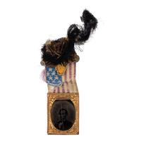[LINCOLN FUNERAL]. A group of 4 mourning badges and 1 campaign badge, comprising: