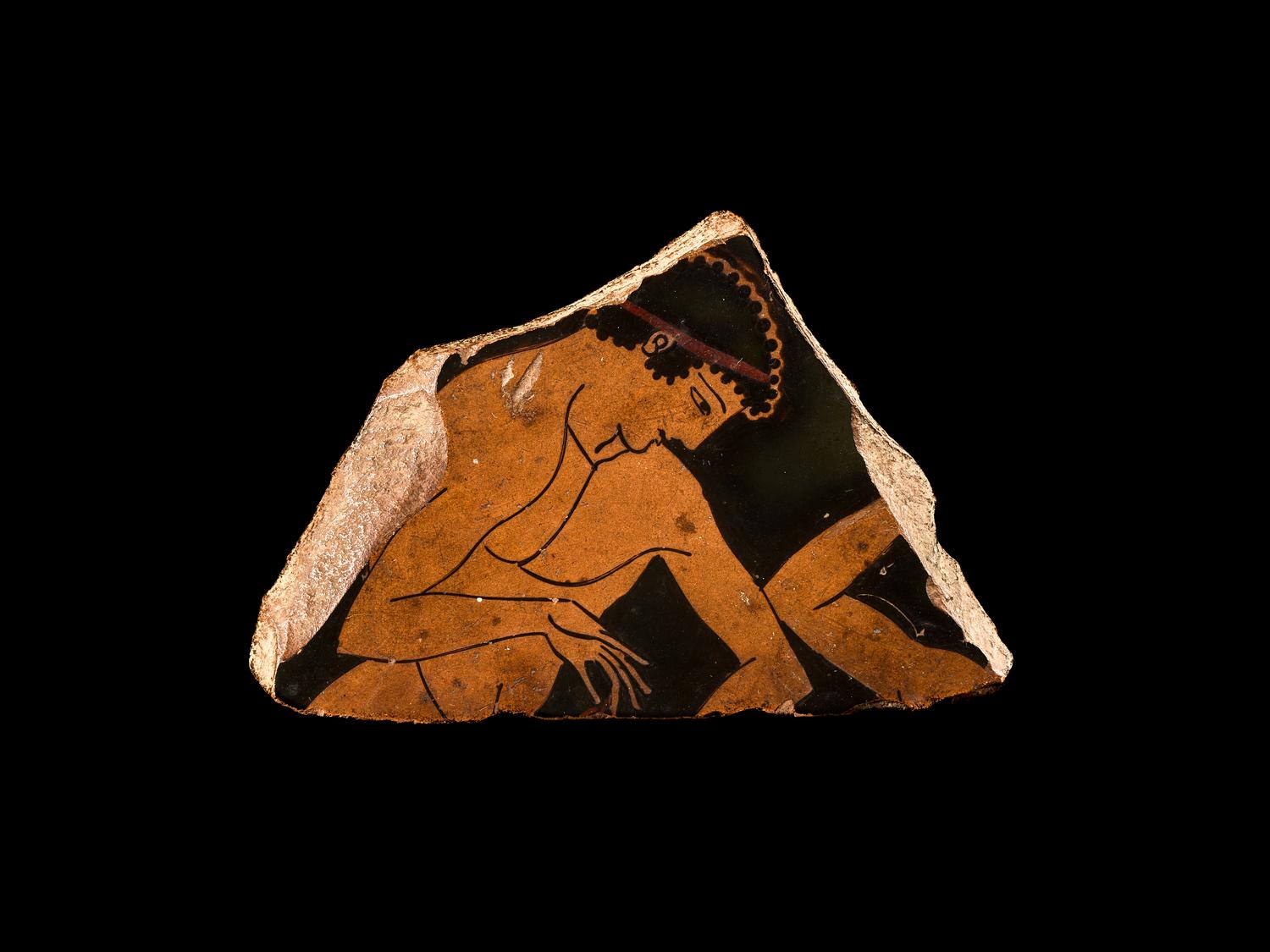 An Attic Red-Figured Cup Fragment with an Athlete