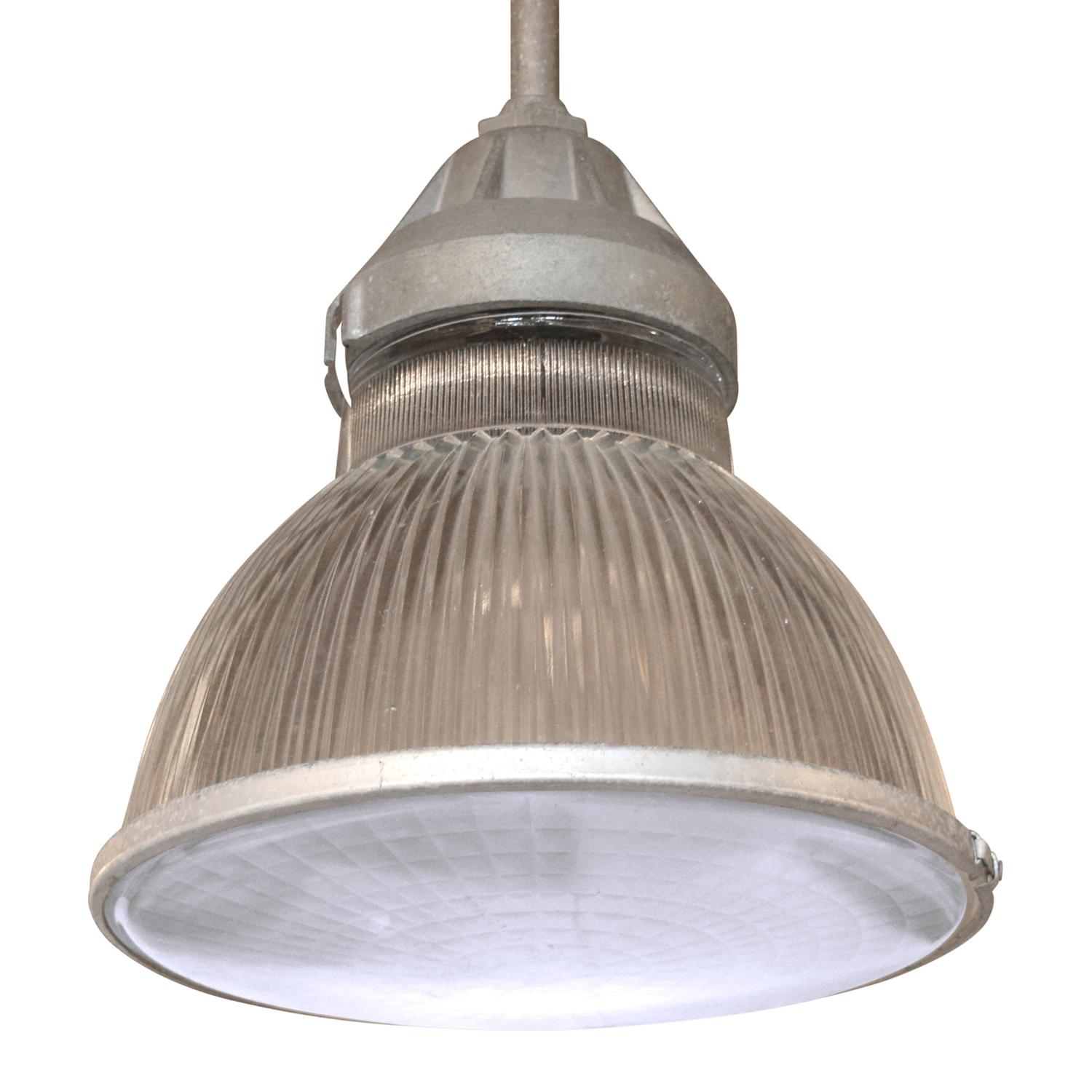 A Set of Eight Holophane Pendant Lights 10" W x 10" D x 21" H — France, Circa 1940