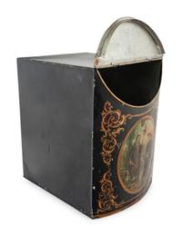An English Chinoiserie Decorated Tole Tea Canister