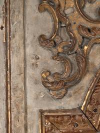 An Italian Painted and Parcel Gilt Pier Mirror