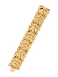 YELLOW GOLD LEAF MOTIF BRACELET