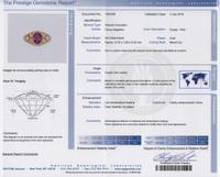 An 18 Karat Yellow Gold, Purple-Pink Ceylon Sapphire and Diamond Ring, 4.80 dwts.