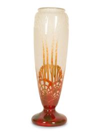 A Le Verre Français Algues Cameo Glass Vase