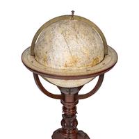 An English 12-Inch Celestial Library Globe on an Associated Mahogany Stand