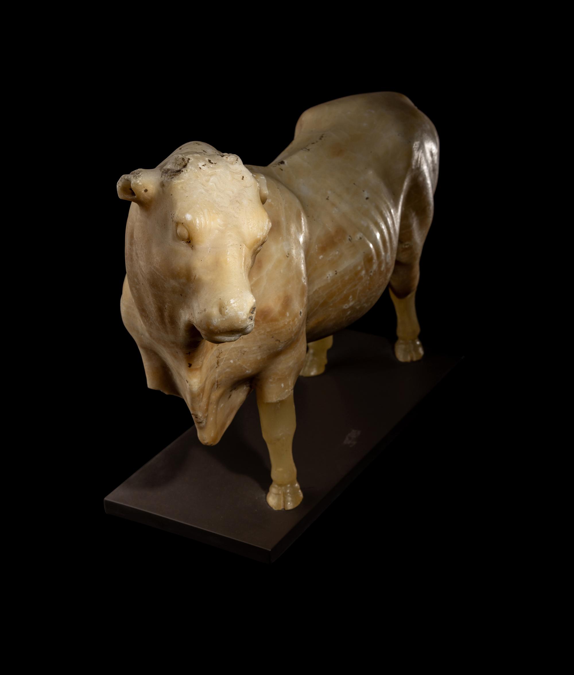 A Roman Alabaster Bull