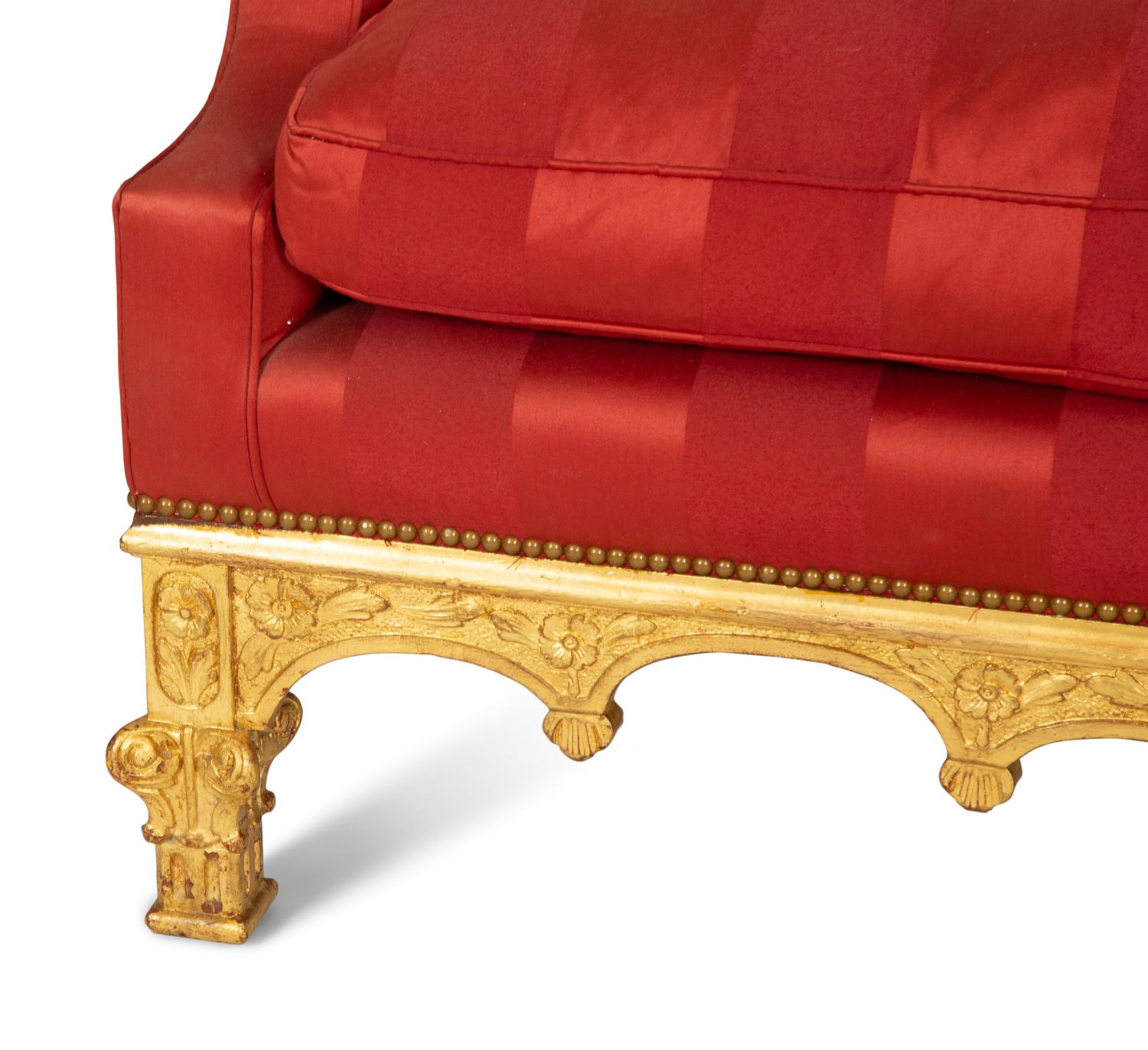 A Georgian Style Giltwood Sofa