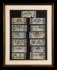 [OBSOLETE] A Collection of Twenty-Five Obsolete American Bank Notes in Two Frames