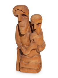 Untitled Wood Sculpture, Saint Joseph and Jesus