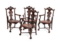 A Set of Eight Portuguese Rococo Style Armchairs — 19TH CENTURY