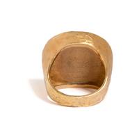 ED WIENER, YELLOW GOLD DEER INTAGLIO RING